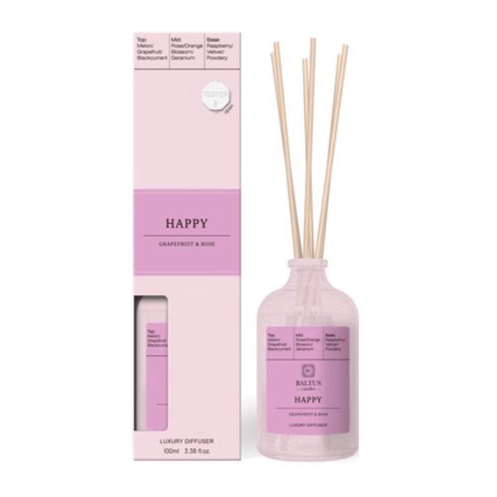 Baltus Happy Grapefruit & Rose Apothecary Reed Diffuser - 100ml £4.49